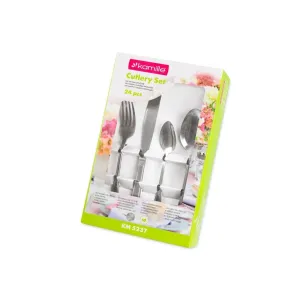 Set tacâmuri 24 piese din inox lucios pentru 6 persoane