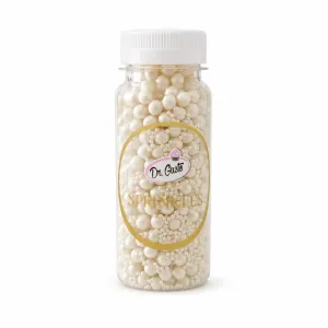 Perle de zahar albe sidef mix 4 mm si 1 mm, 140g Dr Gusto