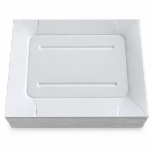 Set 100 tavite din carton albe, 12,5 x 15 cm