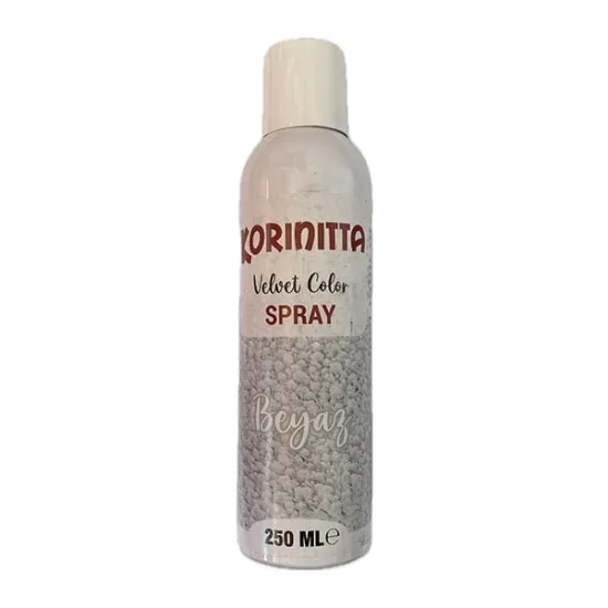 Colorant alimentar catifea Spray 250 ML - velvet alb, Korinitta