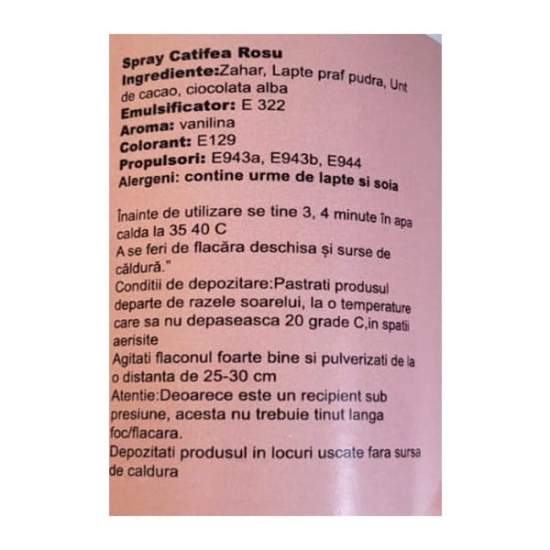 Colorant alimentar catifea Spray 250 ML - velvet rosu, MyBake