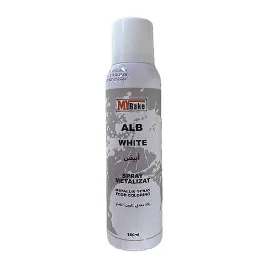 Colorant alimentar metalizat Spray 150 ML - alb, MyBake