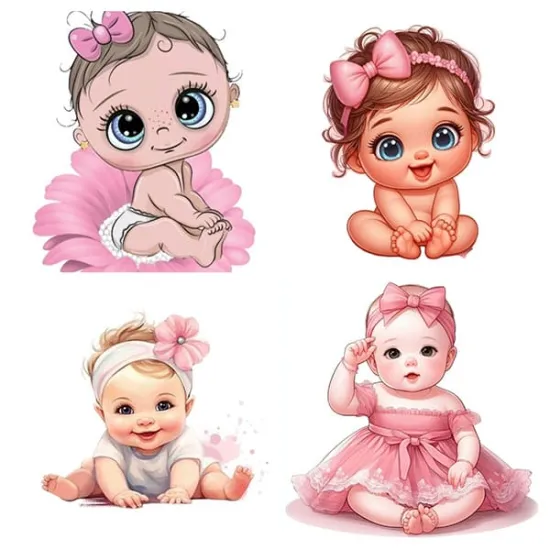 Imagine comestibila "Botez / Bebelusi / Fetite"