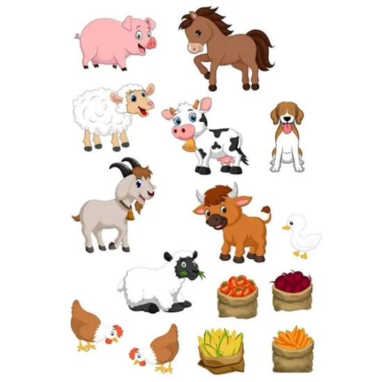 Imagine comestibila "Colaj Animale de la Ferma"