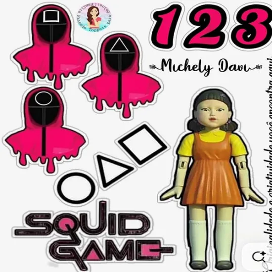 Imagine comestibila "Jocul calamarului / Squid game"