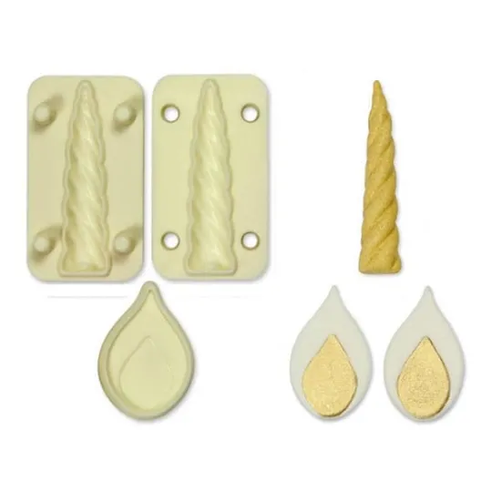 Matrita din plastic, corn si urechi de Unicorn