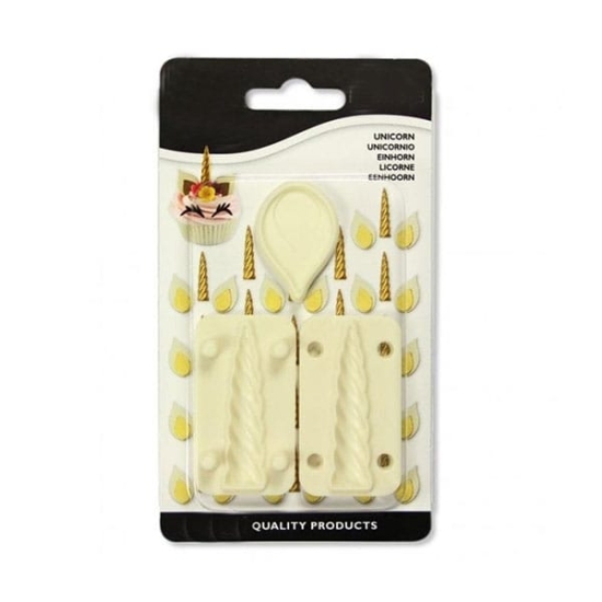Matrita din plastic, corn si urechi de Unicorn