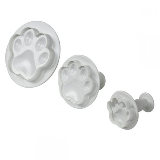 Set 3 decupatoare cu tija, Labute catel - paw