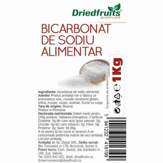 Bicarbonat de sodiu alimentar - 1kg