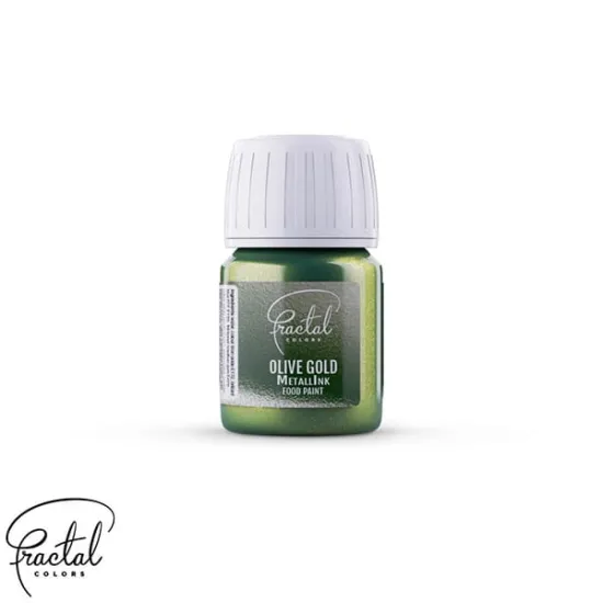 Colorant alimentar lichid metalizat Olive gold 30g - Fractal