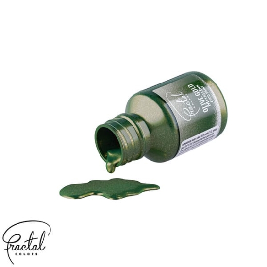 Colorant alimentar lichid metalizat Olive gold 30g - Fractal