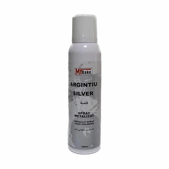 Colorant alimentar metalizat Spray 250 ML - Argintiu, MyBake