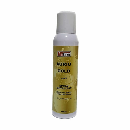 Colorant alimentar metalizat Spray 250 ML - Auriu, MyBake