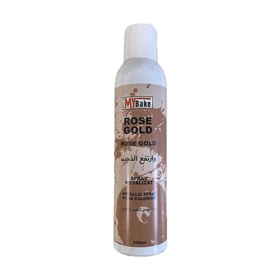 Colorant alimentar metalizat Spray 250 ML - auriu roze, MyBake