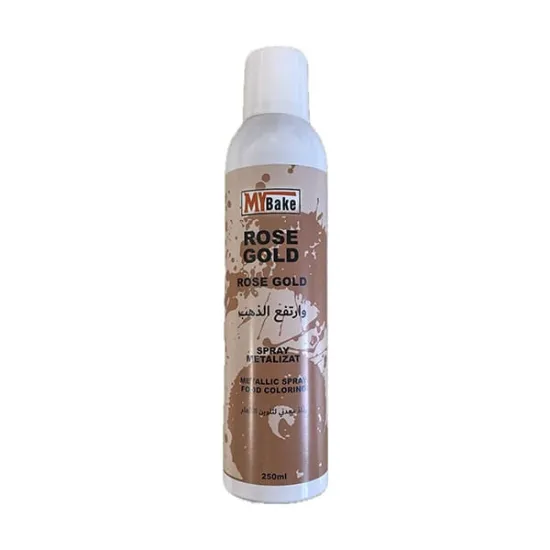 Colorant alimentar metalizat Spray 250 ML - auriu roze, MyBake