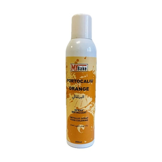 Colorant alimentar metalizat Spray 250 ML - Portocaliu, MyBake