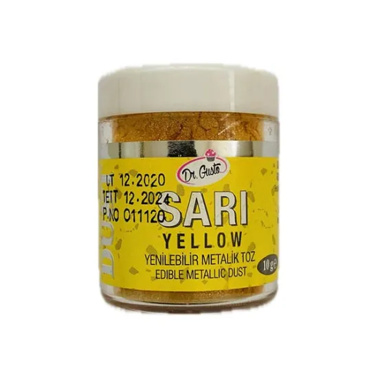 Colorant alimentar pudra metalizat galben, 10g Dr Gusto