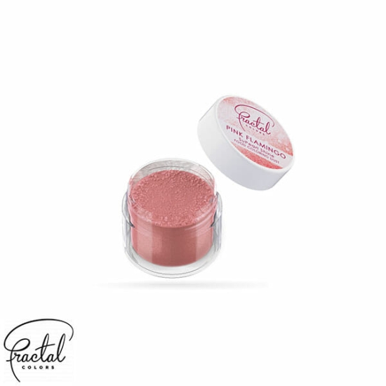 Colorant alimentar pudra roz cu sclipici SuPearl Shine Pink Flamingo, Fractal