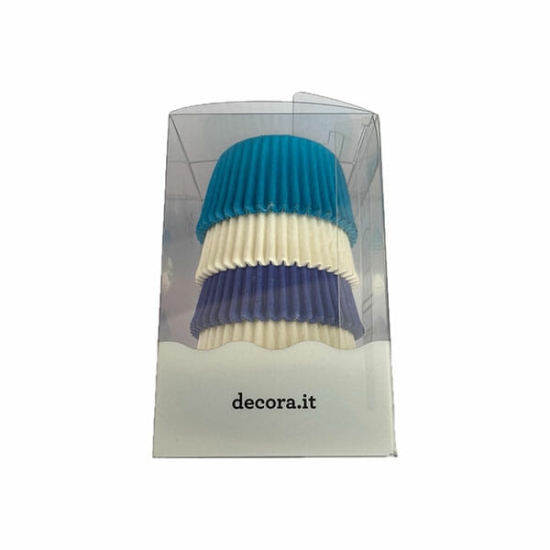 Cupe /chese pentru briose asortate bleo si alb, 75 buc