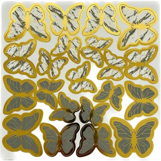 Decoratiuni fluturi din hartie, set 63 de decoratiuni MyBake