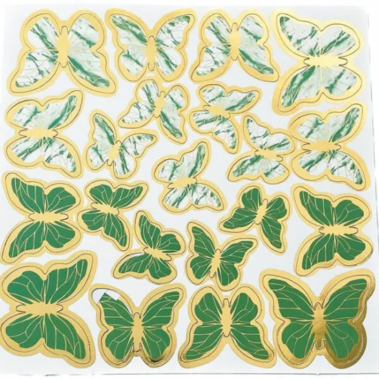 Decoratiuni fluturi din hartie, set 63 de decoratiuni MyBake