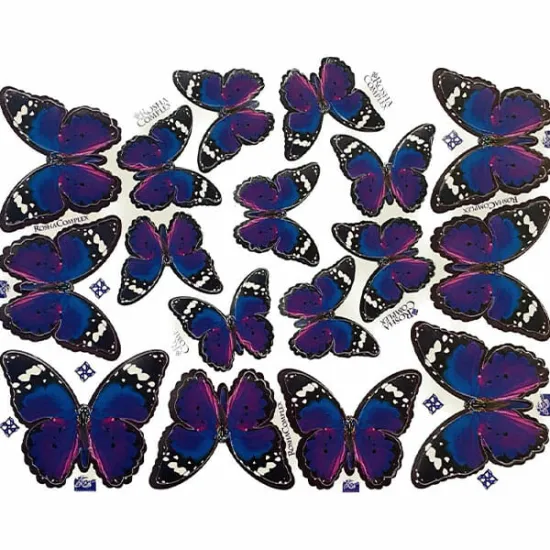 Decoratiuni fluturi din hartie, set 63 de decoratiuni