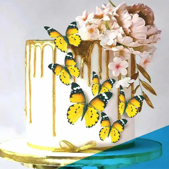 Decoratiuni fluturi din hartie, set 63 de decoratiuni