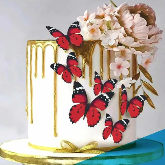 Decoratiuni fluturi din hartie, set 63 de decoratiuni