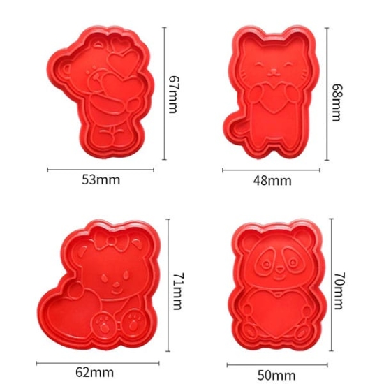 Forme din plastic, model Ursuleti si pisicute