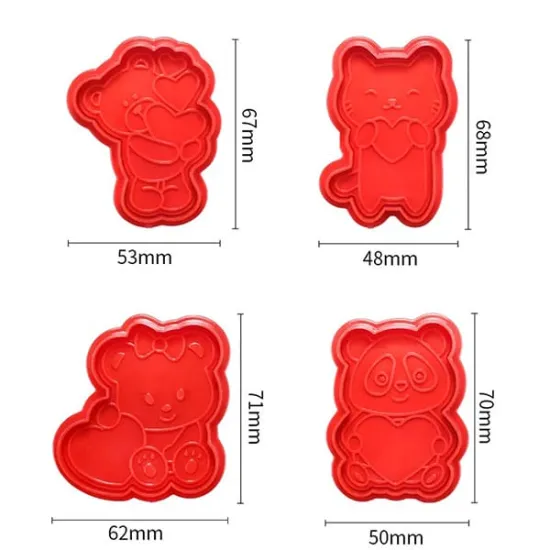 Forme din plastic, model Ursuleti si pisicute