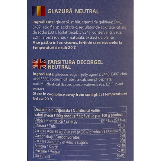 Gel vafe / Glazura neutra 130g