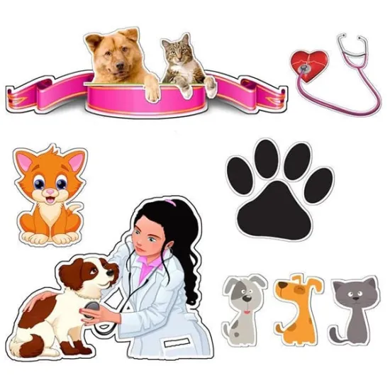 Imagine comestibila "Colaj Animale la veterinar"