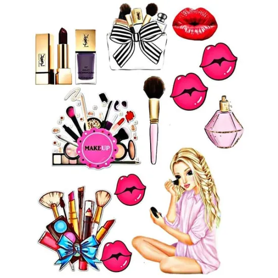 Imagine comestibila, colaj Fete / machiaje