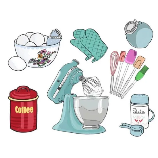 Imagine comestibila, ustensile bucatarie