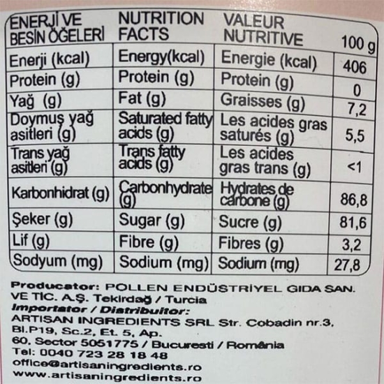 Pasta de zahar Vizyon, alba 6 kg