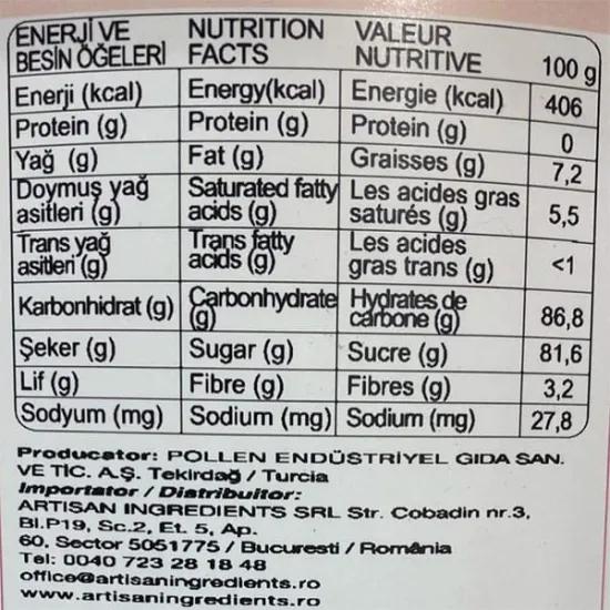 Pasta de zahar Vizyon, alba 6 kg