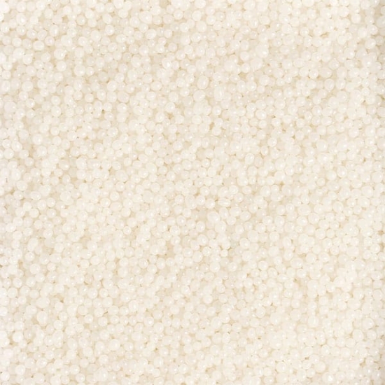 Perle de zahar albe stralucitor ⌀2 mm, 100g Deco
