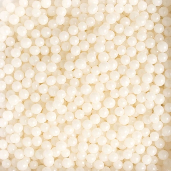 Perle de zahar albe stralucitor ⌀5 mm, 1kg Decora