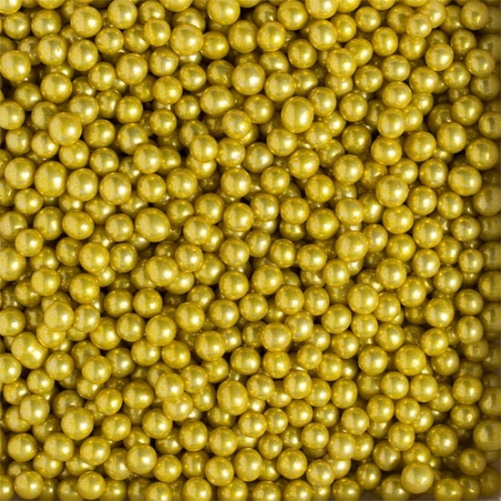 Perle de zahar aurii ⌀5 mm, 100g Deco