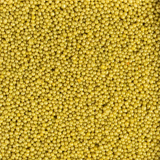 Perle de zahar aurii metalizat ⌀2 mm, 100g Deco