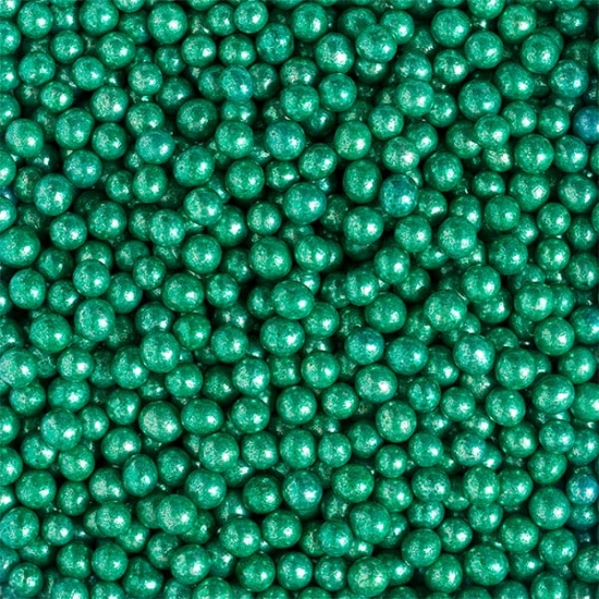 Perle de zahar verde metalizat ⌀5 mm, 1kg Decora