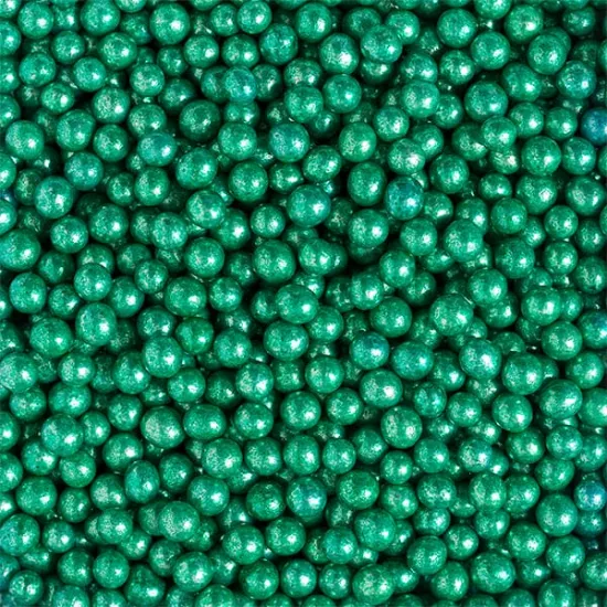 Perle de zahar verde metalizat ⌀5 mm, 1kg Decora