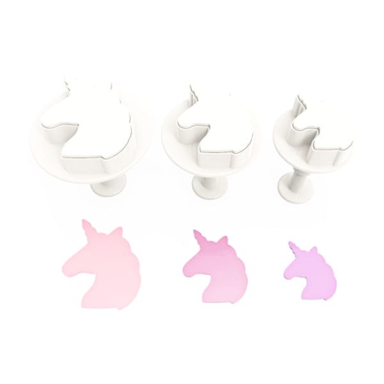 Set 3 decupatoare cu tija, Unicorni