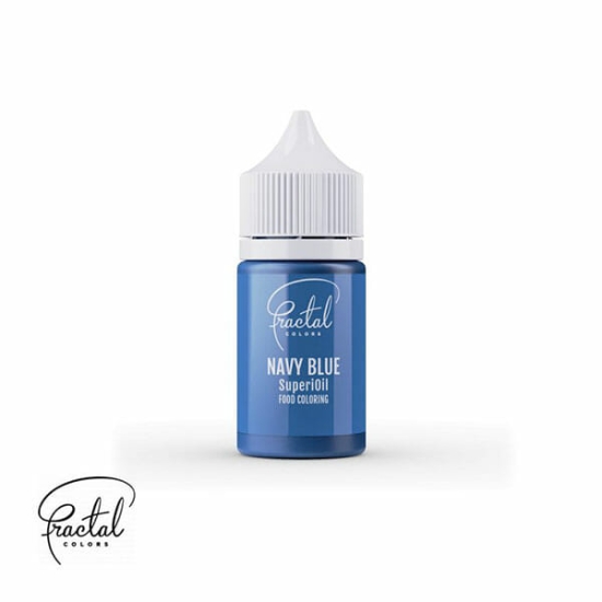 Colorant alimentar albastru pe baza de ulei, SuperOil Fractal Navy Blue 30 ml