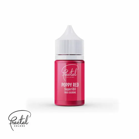 Colorant alimentar rosu pe baza de ulei, SuperOil Fractal Poppy Red 30 ml