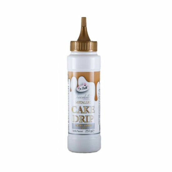 Glazura de ciocolata metalizata - Cake drip auriu - 250g
