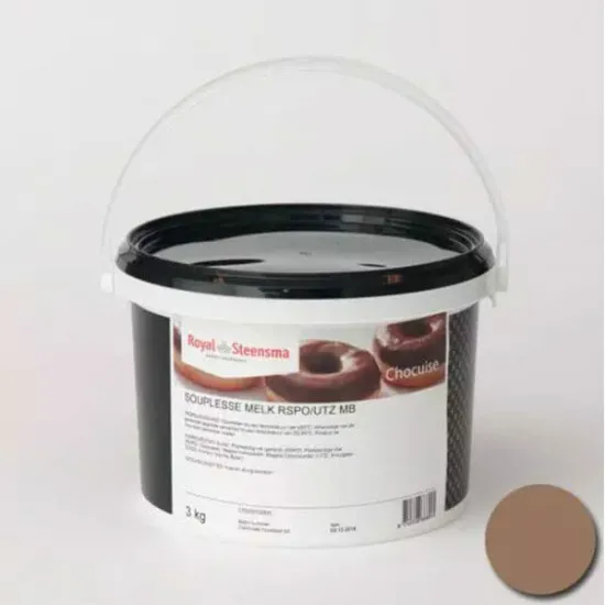 Glazura flexibila Souplesse ciocolata cu lapte, 3 kg