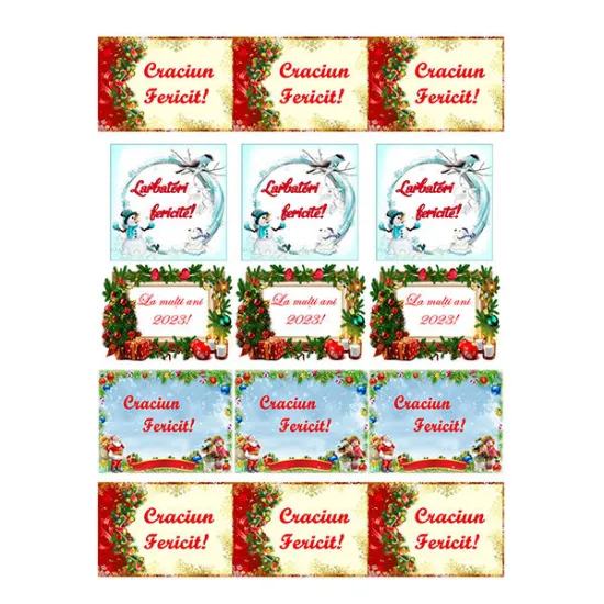 Imagine comestibila "Etichete pentru Cracun"