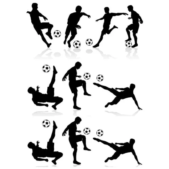 Imagine comestibila "Siluete fotbalisti"