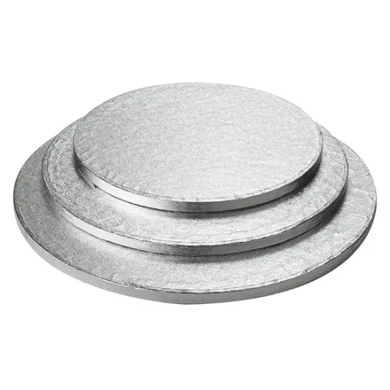 Platforma / Drum argintiu rotund grosime 1,2 cm